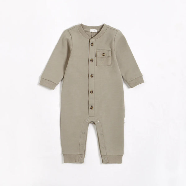 Forest Sage Terry Playsuit Forest Sage Terry Playsuit