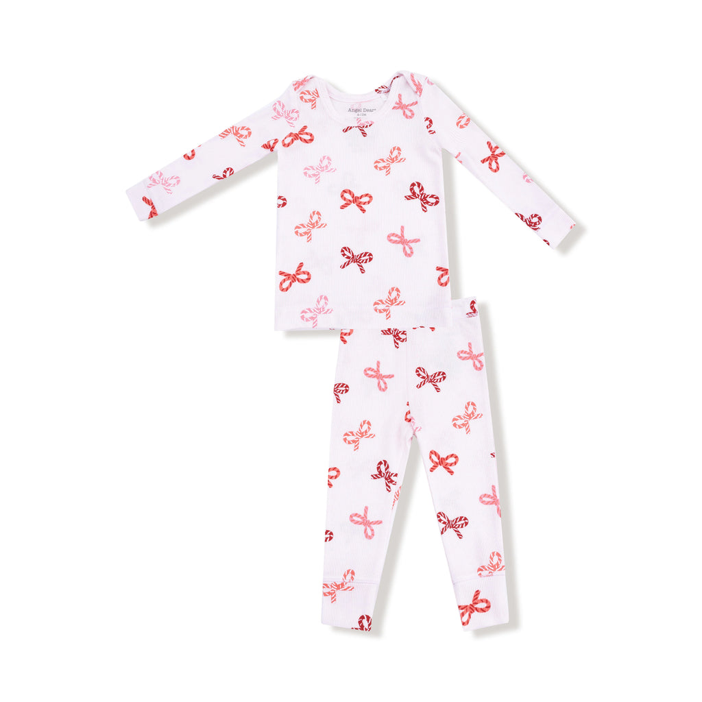 Candy Cane Bows PJ Set