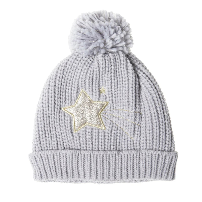 Grey Shimmer Star Toque