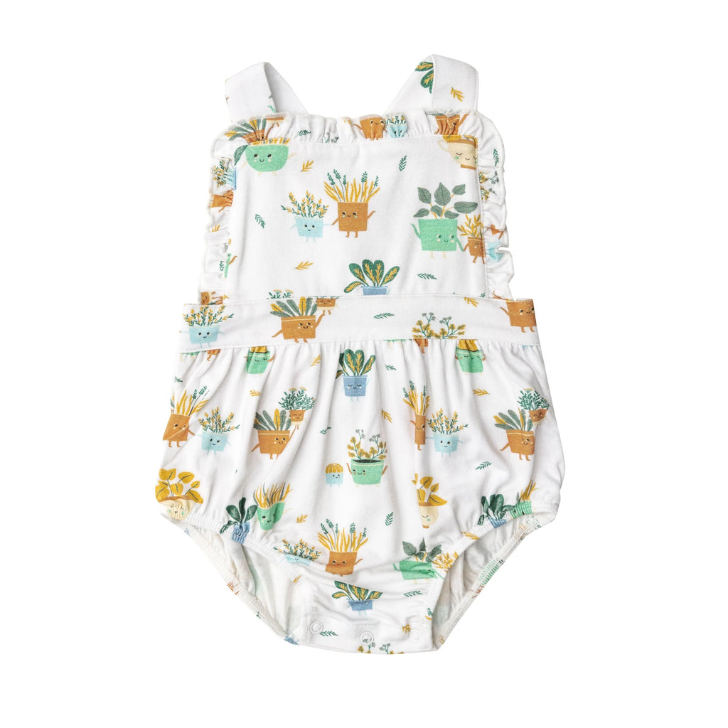 Potted Plants Ruffle Romper