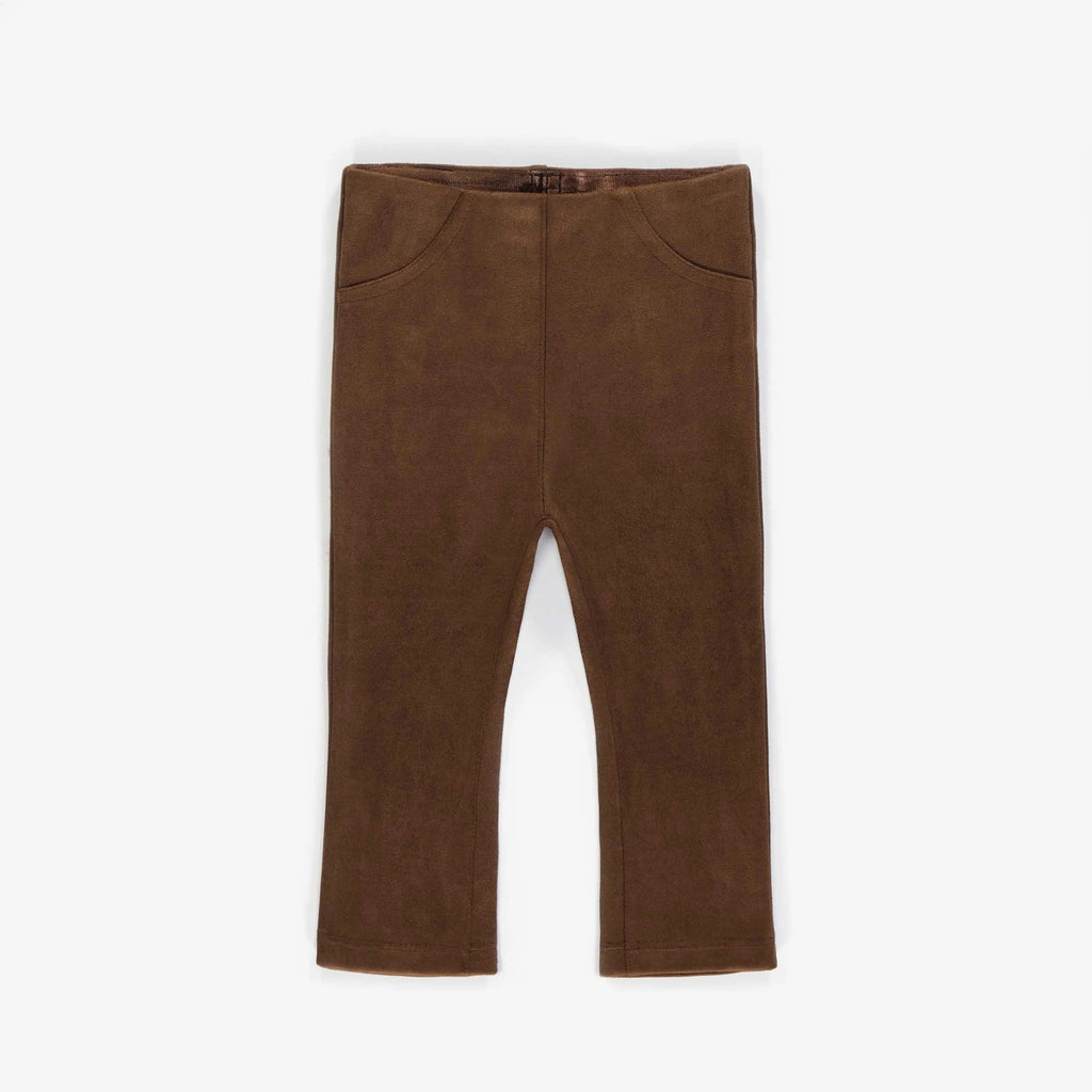 Brown Suede Flare Pants