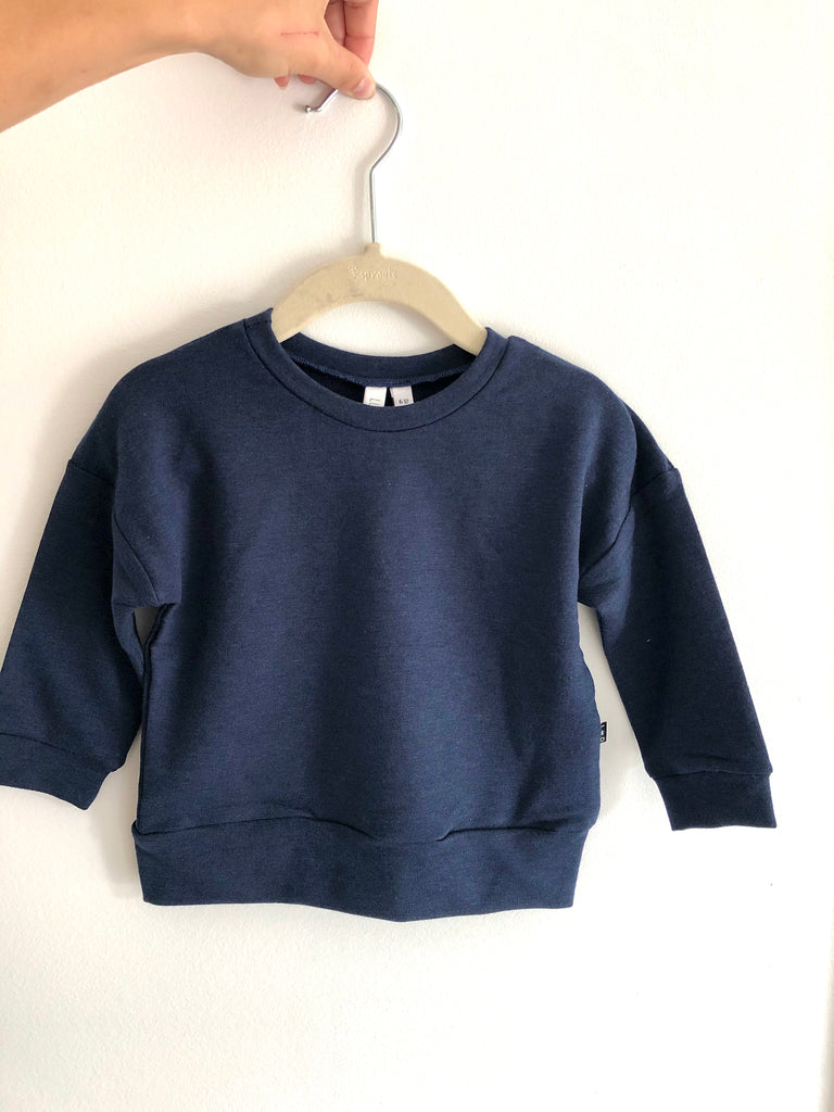 Soft Tunic Sweatshirt - Navy
