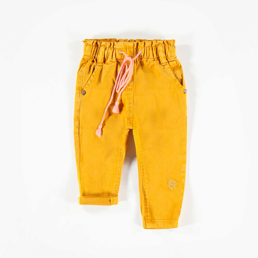 Yellow Stretch Denim Pants