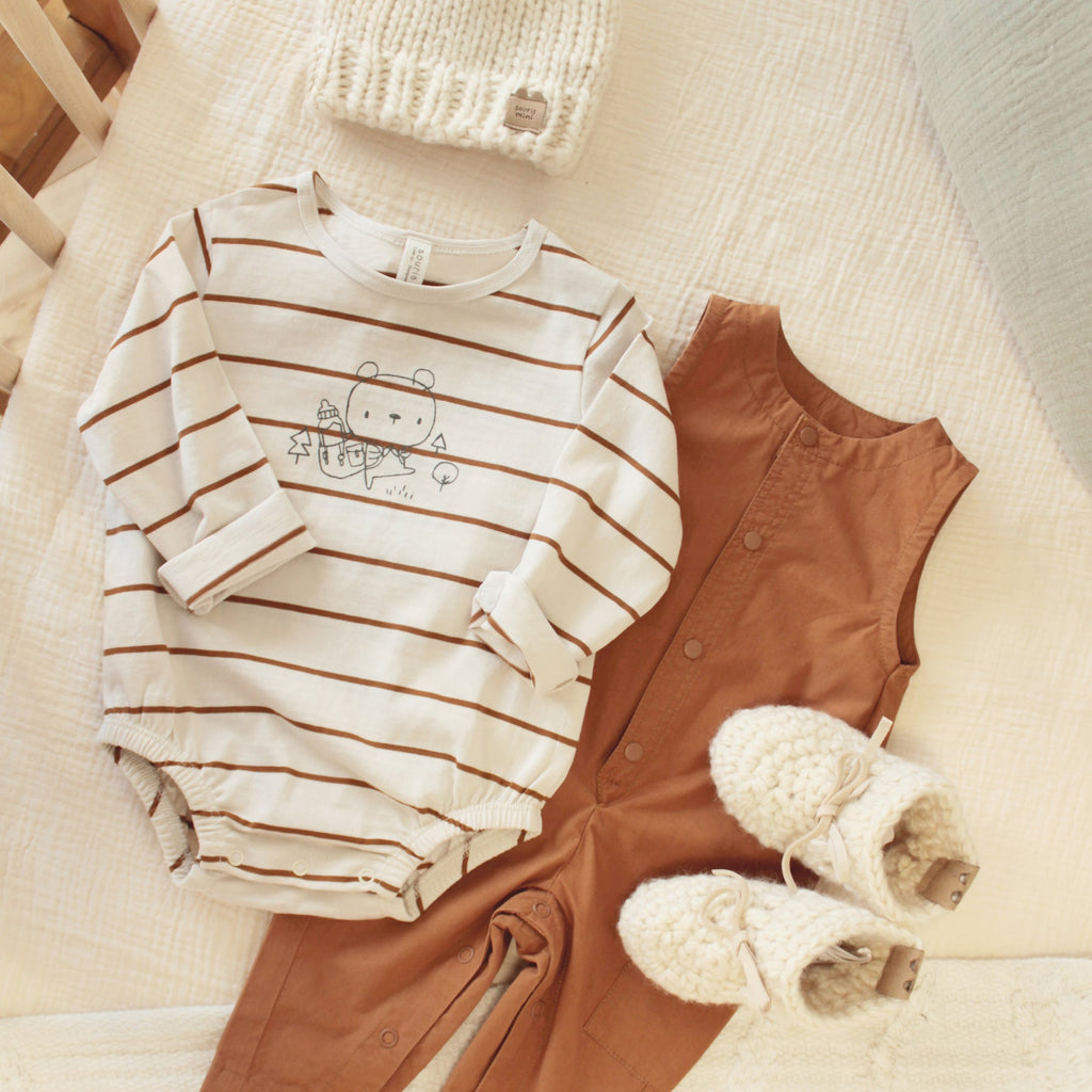 Brown Cotton Overall