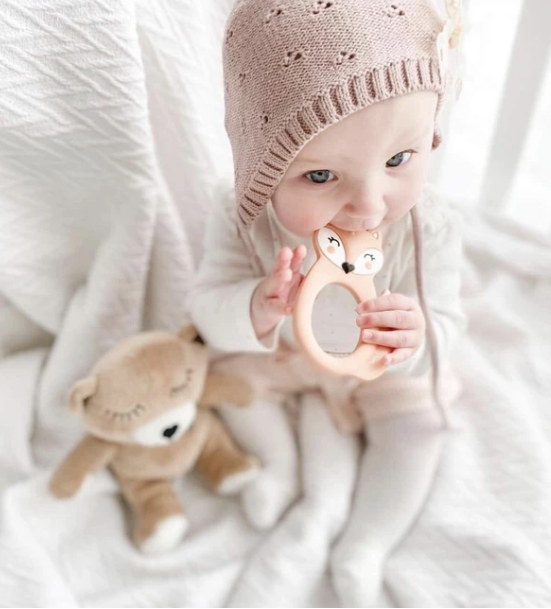 Fox Teether - Peach