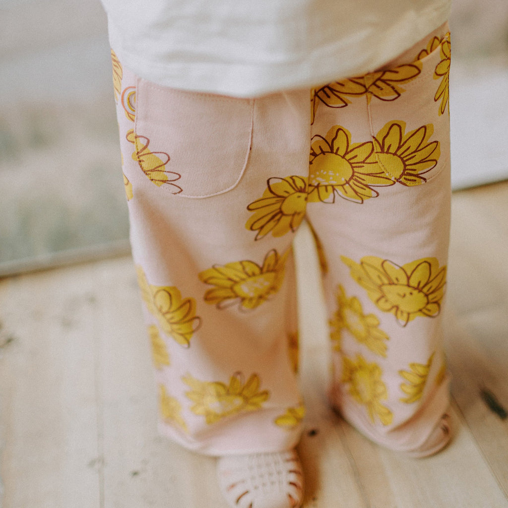 Pink Flowery Wide Leg Pant